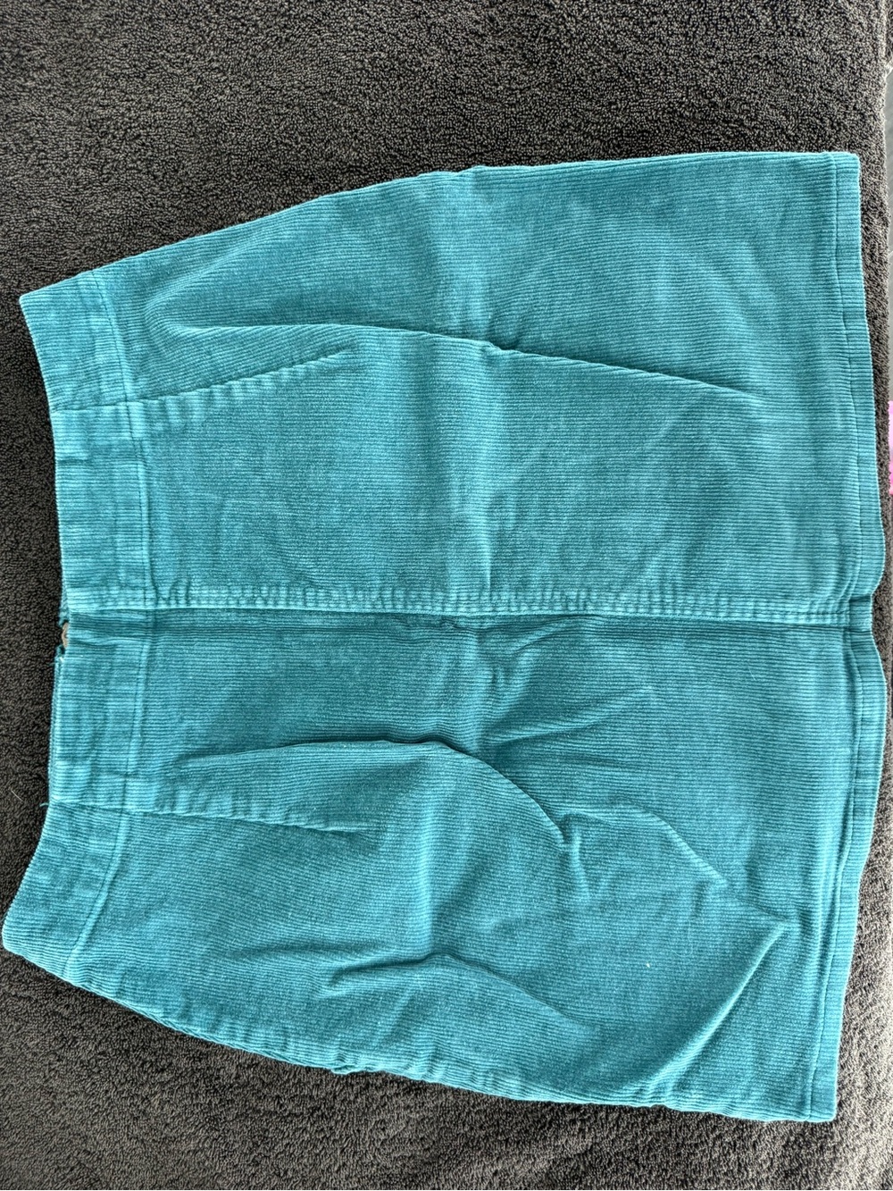 Teal Corduroy Mini Skirt